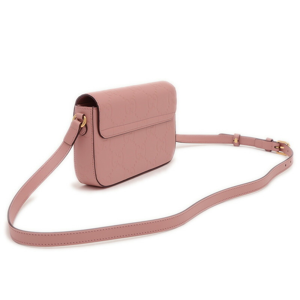 Gucci Leather Pink GG Bag Shoulder Super - Picture 1 of 6